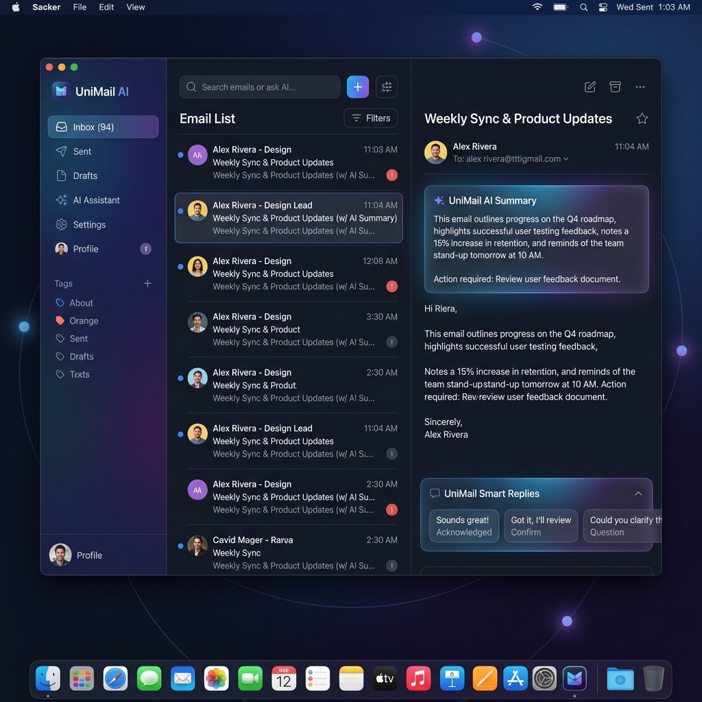 UniMail AI Mockup